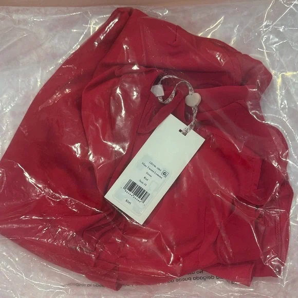 LoveShackFancy Red Ruffle Tween Dress - Picture 5 of 5